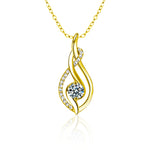 S925 Sterling Silver Twist Moissanite Necklace