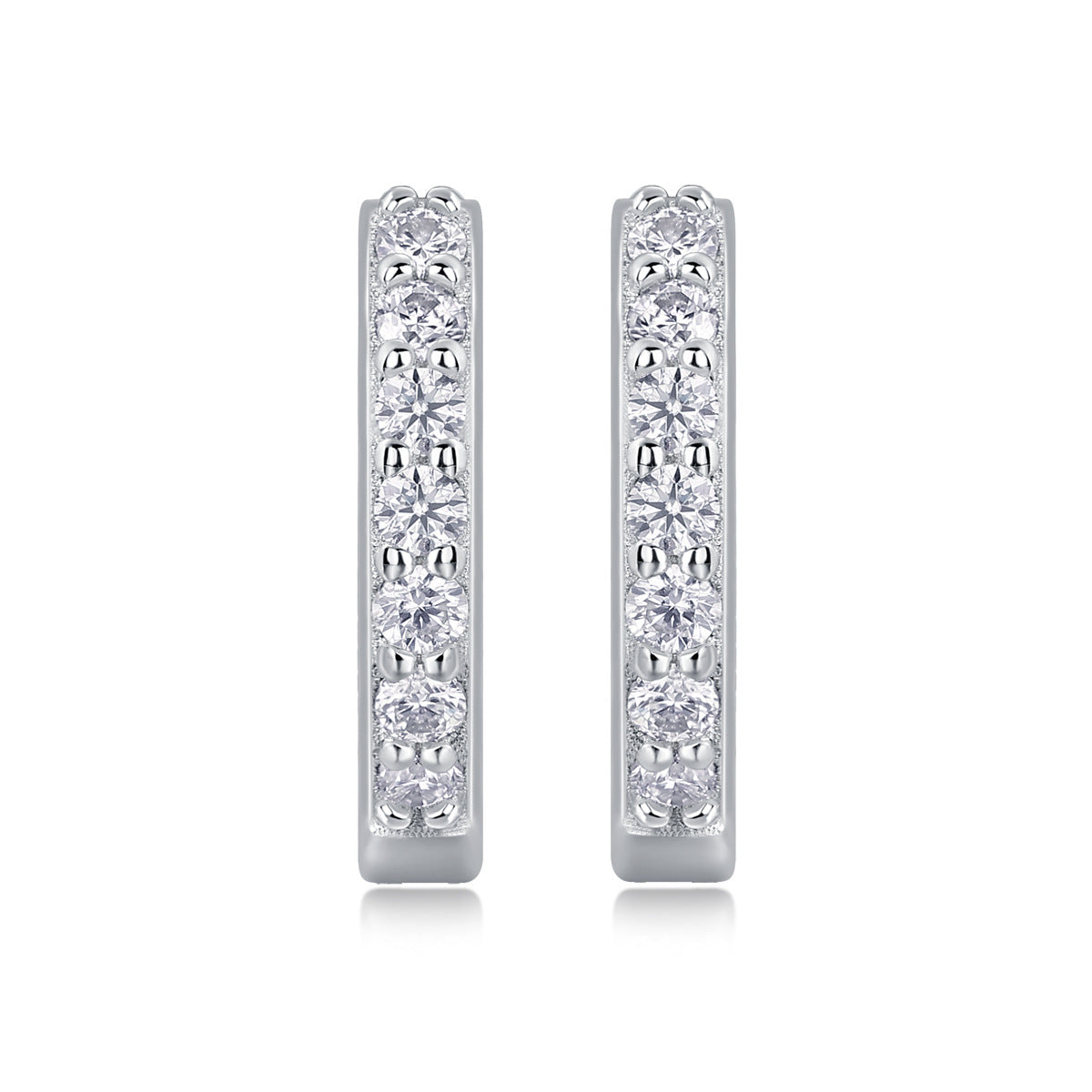 S925 Sterling Silver Sweet & Chic Moissanite Hoop Earrings