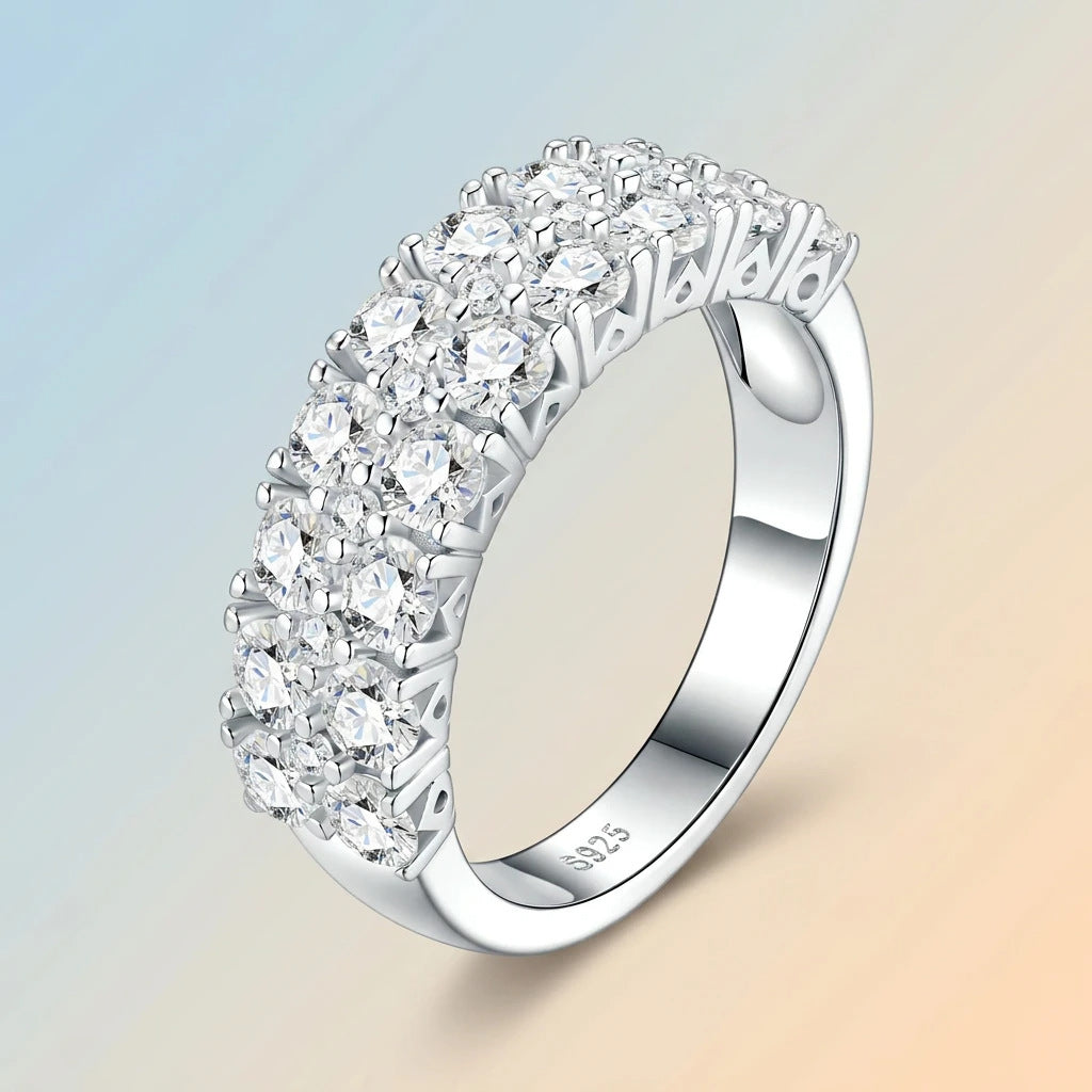 S925 Silver Moissanite Ring