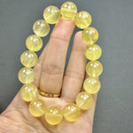 Natural Yellow Fluorite Bracelet with Visible Internal Veining