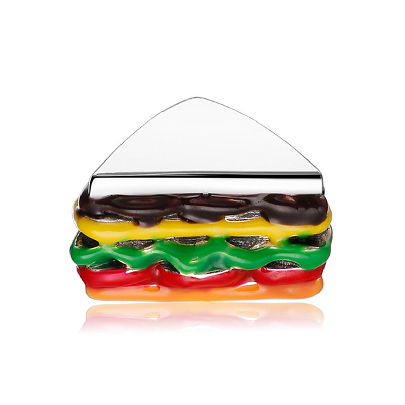 S925 Sterling Silver Sandwich Bead Pendant
