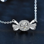 S925 Sterling Silver Moissanite Candy Pendant Necklace