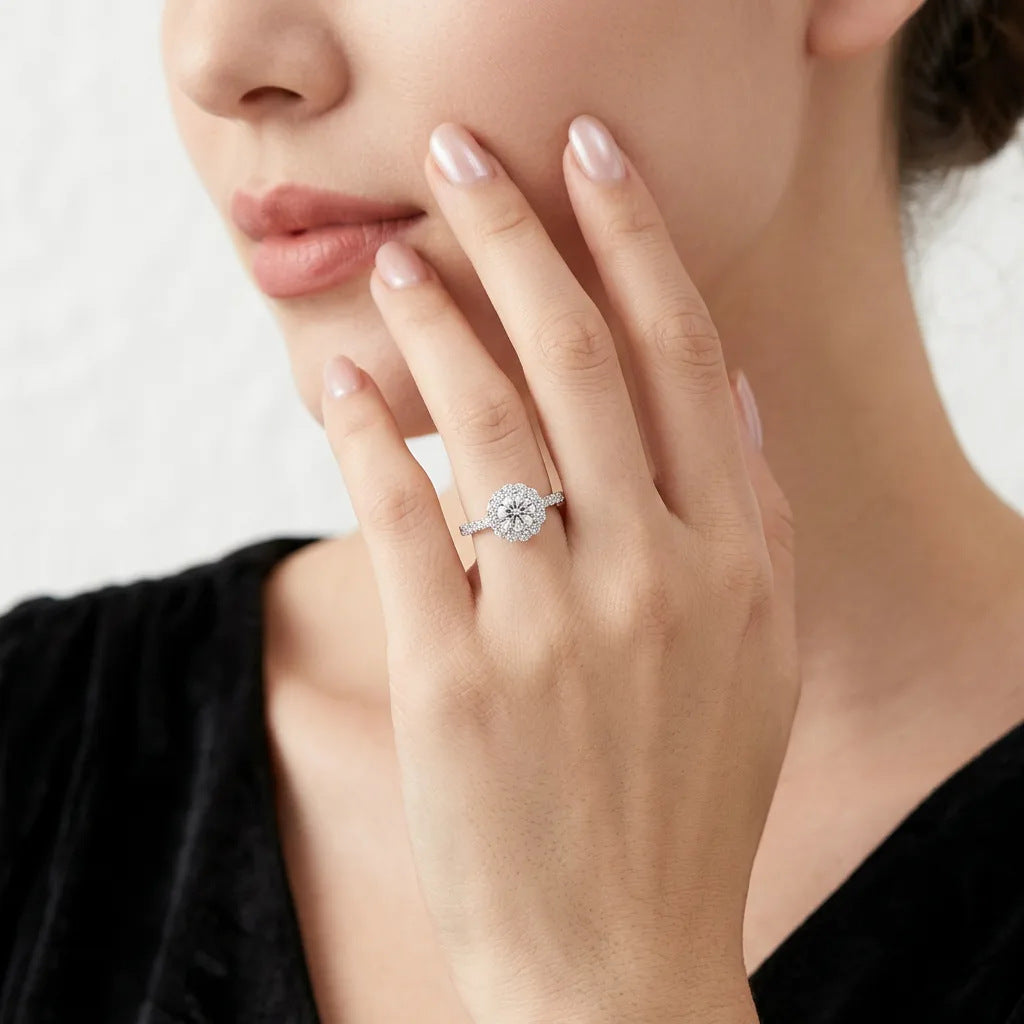 S925 Silver Moissanite "True Love" Ring
