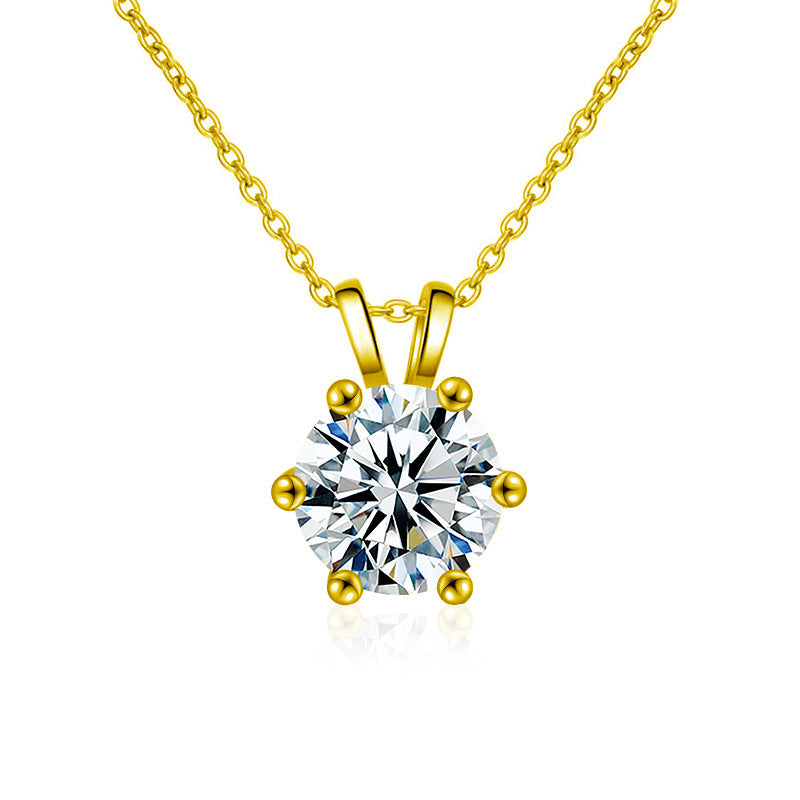 S925 Sterling Silver Classic Six-Claw Necklace