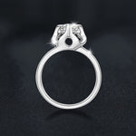 925 Sterling Silver Unique Snowflake Moissanite Ring
