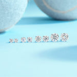 S925 Sterling Silver Round Moissanite Earrings for Sensitive Ears