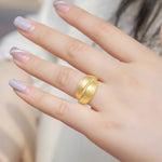 S925 Sterling Silver Gold-Plated Full Zircon Inlaid Ring