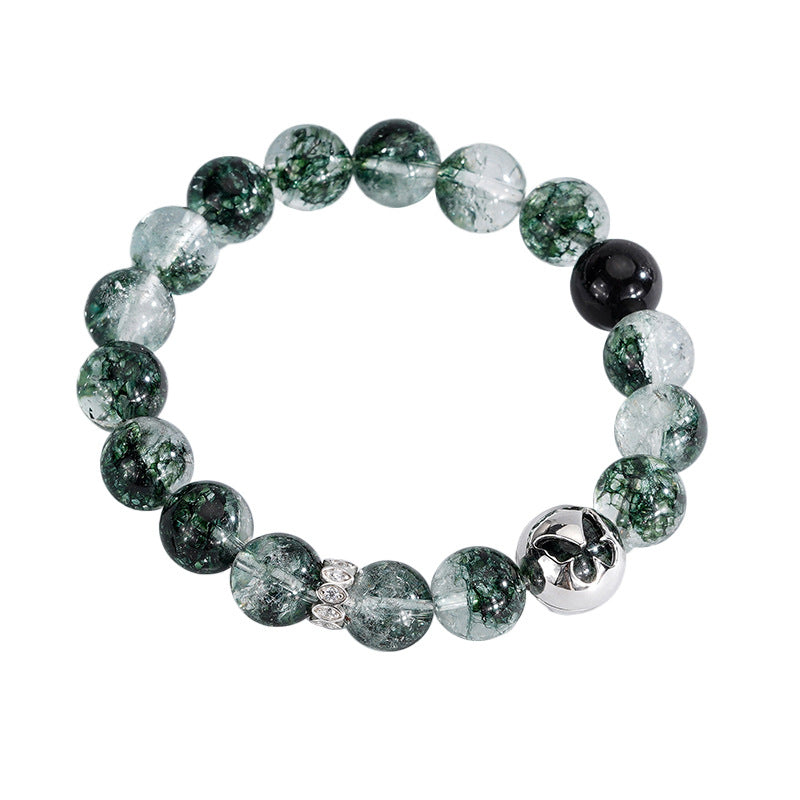 S925 Sterling Silver Green Phantom Crystal Luxury Delicate Butterfly Bracelet