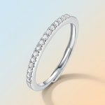S925 Silver Stackable Moissanite Ring