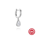 S925 Sterling Silver Square Star & Moon Moissanite Stud Earrings(Single unit)