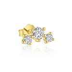 S925 Sterling Silver Zircon Stud Earrings(Single unit)