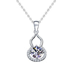 S925 Sterling Silver Moissanite Calabash Pendent Necklace