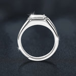 S925 Sterling Silver Moissanite Simple Ring