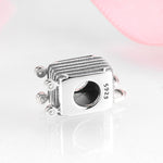 S925 Sterling Silver Suitcase Bead Pendant
