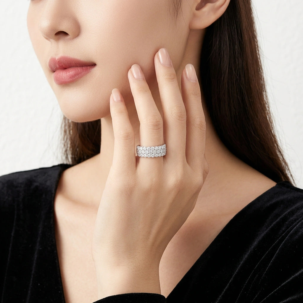 S925 Silver Moissanite Ring