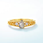 S925 Sterling Silver Gold-Plated Droplet Labradorite Ring