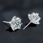 Moissanite & S925 Sterling Silver Star Stud Earrings