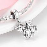 S925 Sterling Silver Pegasus Unicorn Pendant