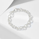S925 Sterling Silver Heavy Industry Circle Bracelet