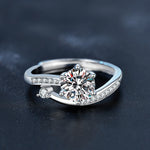 S925 Sterling Silver “Dream Chaser” Moissanite Ring