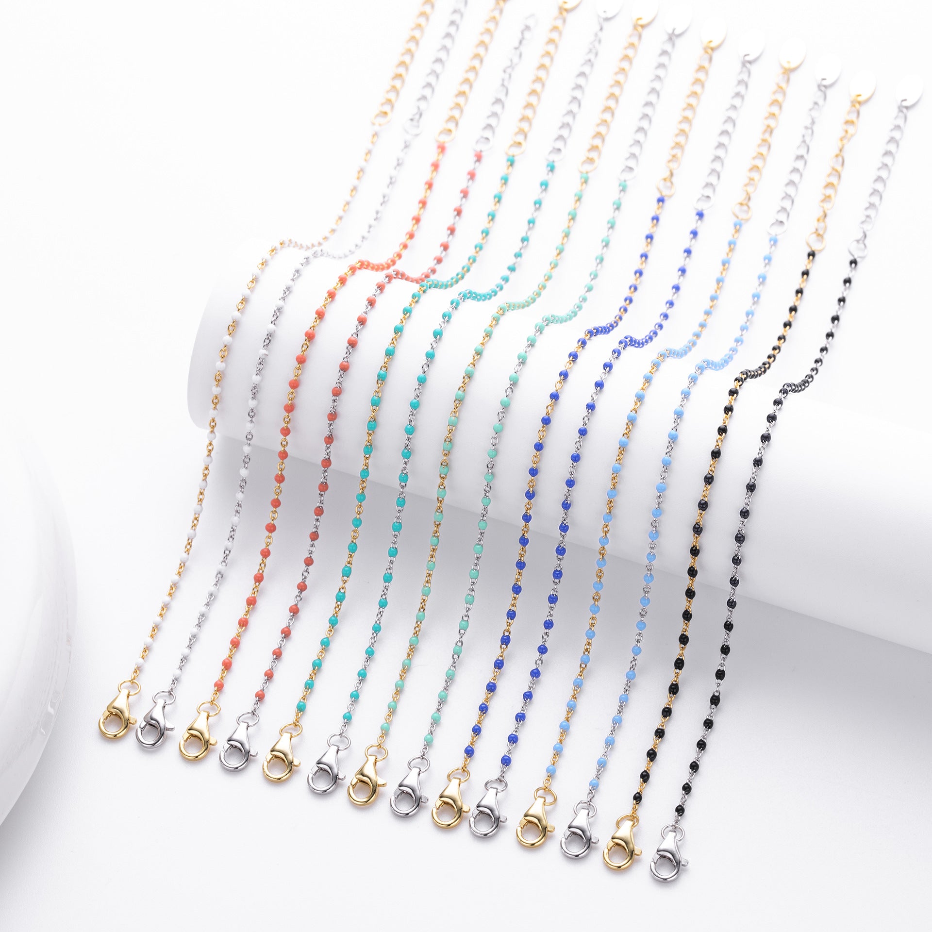 S925 Sterling Silver Bracelet with Colorful Enamel Detail