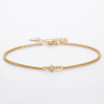 S925 Sterling Silver Cross Bracelet with Zirconia