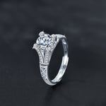 S925 Sterling Silver Eiffel Tower Moissanite Ring