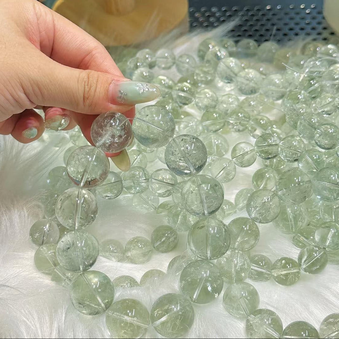 Natural Green Azeztulite Bracelet