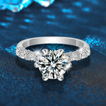 S925 Sterling Silver Full Eternity Moissanite Ring