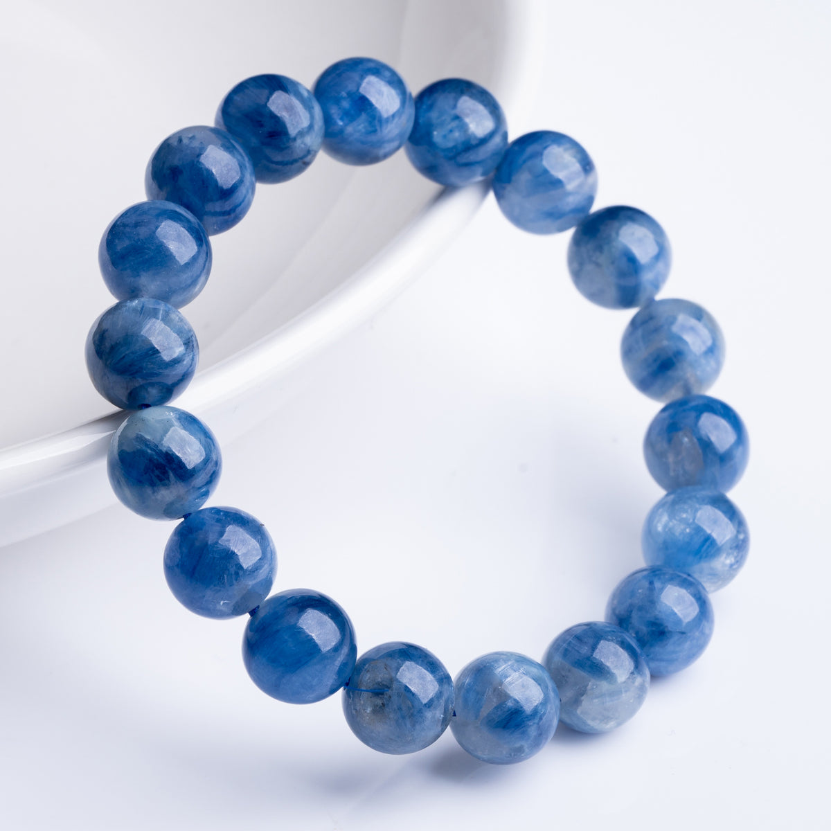 Natural Old-Mine Kyanite Bead Bracelet