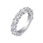 S925 Sterling Silver Moissanite Eternity Band
