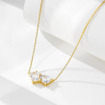 S925 Sterling Silver Pear-Shaped Square Zircon Pendant Necklace