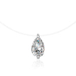 S925 Sterling Silver Mermaid Tears Moissanite Water Drop Pendant Necklace