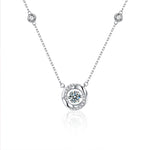 S925 Sterling Silver Mobius Moissanite Necklace