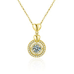 S925 Sterling Silver Moissanite Loving Heart Pendant Necklace