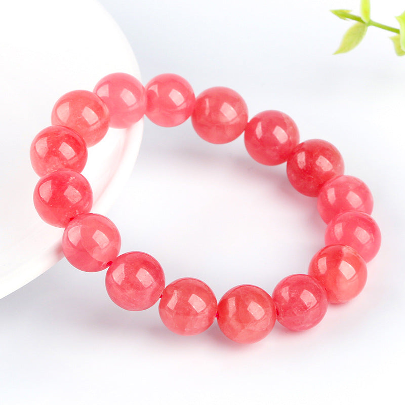 High-quality natural ice-grade rhodochrosite bracelet