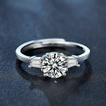 S925 Sterling Silver Classic Moissanite Ring