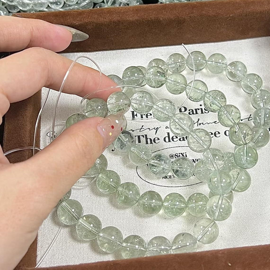 Natural Green Azeztulite Bracelet
