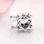 S925 Sterling Silver Beads Creative Amusement Ferris Wheel Zircon Pendant