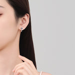 S925 Sterling Silver Moissanite Classic U-Shaped Earrings