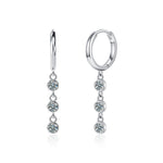 Moissanite Tassel Earrings – 925 Sterling Silver