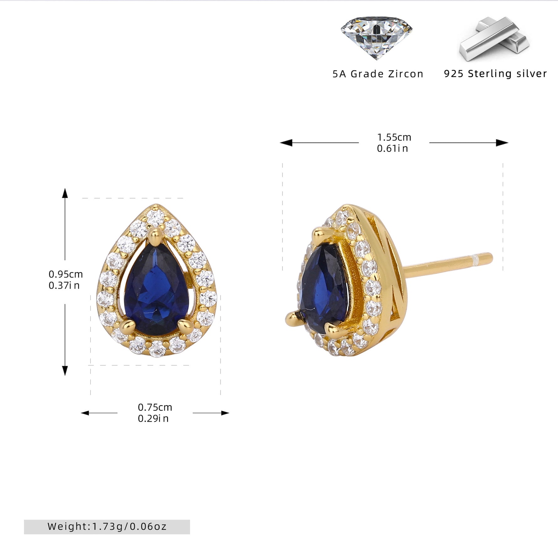 Double-layer zircon earrings and affordable luxury zircon necklace