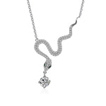 S925 Sterling Silver Moissanite Snake Necklace