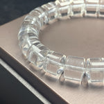 Natural Flawless White Crystal Rondelle Bead Bracelet