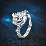 S925 Sterling Silver Dragon Tail Moissanite Ring