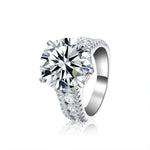S925 Sterling Silver 10 Karat Bow Diamond Moissanite Ring