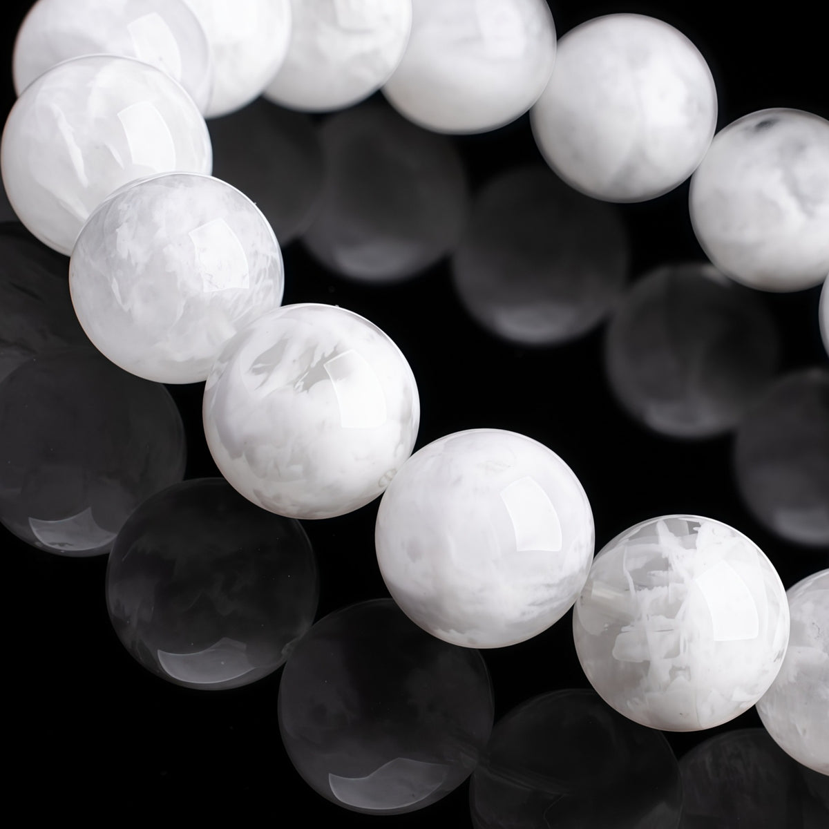 Natural Snowflake Phantom / White Phantom Bracelet