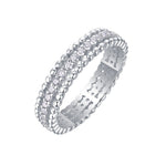 S925 Sterling Silver "Autumn Stroll" Moissanite Closed-Band Ring
