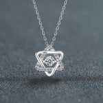 S925 Sterling Silver Moissanite Hexagram Pendant Necklace