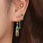 S925 Sterling Silver Zircon Stud Earrings(Single unit)